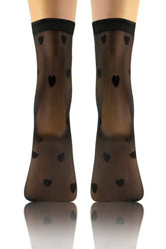 Sesto Senso Damensocken, Muster 04 Herzen