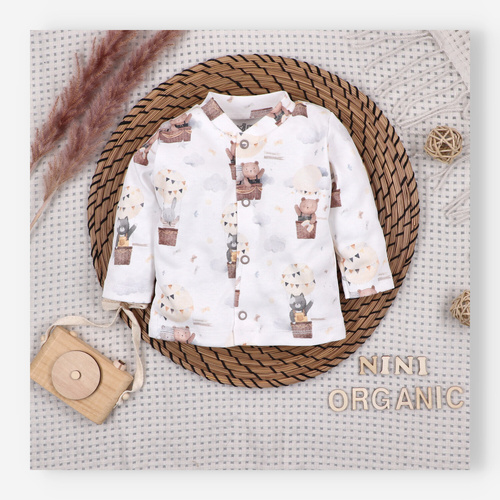 Nini Baby-Jäckchen 100%  Balloon Friends Bio-Baumwolle – Hergestellt in Polen