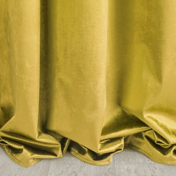 Taylor Samtvorhang fertig auf Band Design91 Senf