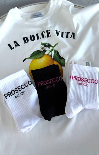 0200-159 Prosecco Milena Damensocken – schwarz