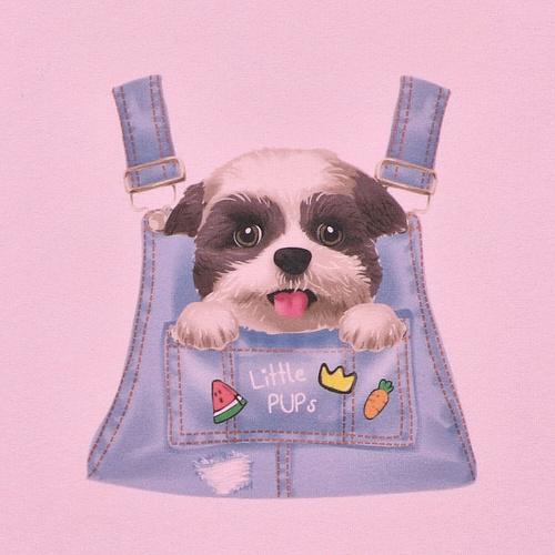 KAR-4004/ROZ Mädchen-T-Shirt mit kurzen Ärmeln Lagarto Verde rosa