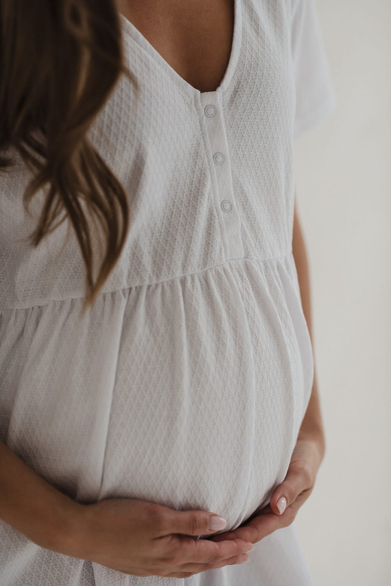 Aurora Umstands- und Stillnachthemd Milk&Love weiß