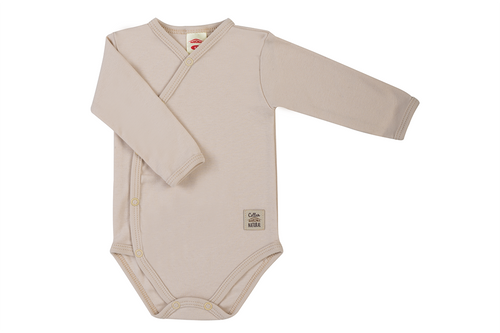 03252MM „Unitone MoonBeam“ Baby-Body mit langen Ärmeln, Makoma-Beige