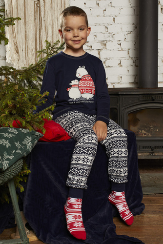 Arktyka Kinderpyjamas Italian Fashion - marineblau