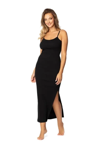 DK-K-P7 DKaren Baumwollkleid – Schwarz