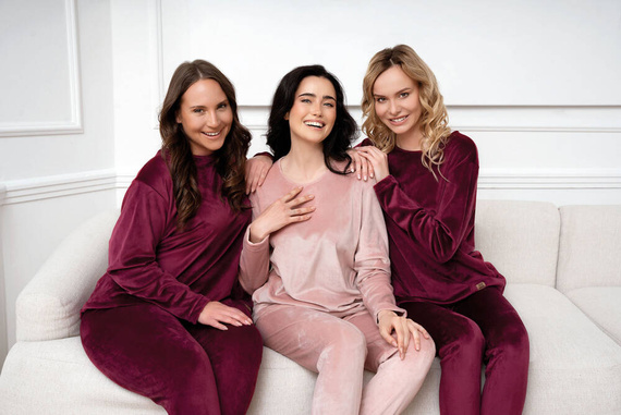 Akara Damen-Set Italienische Mode - puderrosa 