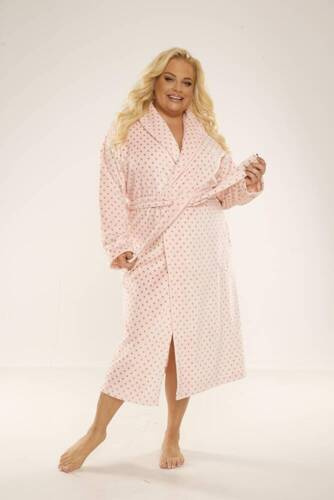 548 Melanie Long Forex Damen Bademantel - Lachs