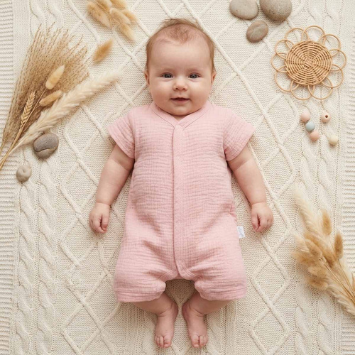 224211 Nicol Musselin Babystrampler aus Baumwolle, atmungsaktiv für den Sommer