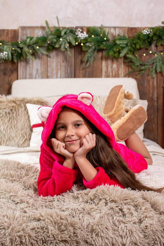 730 Serena Forex Kinder Bademantel - Himbeere