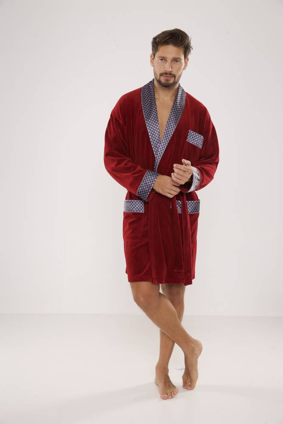 772 Bonjour forex Bademantel für Herren - kastanienbraun