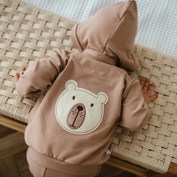 Beary Cool Eevi Trainingsanzug-Set – Beige, Sweatshirt mit Ohren und Hose