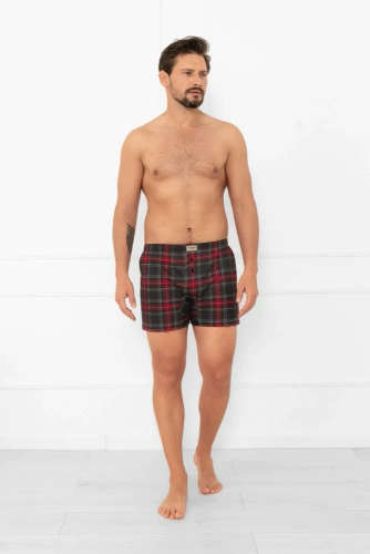 Rusoli Herren-Boxershorts im italienischen Stil – Baumwolle, kariert, klassisch