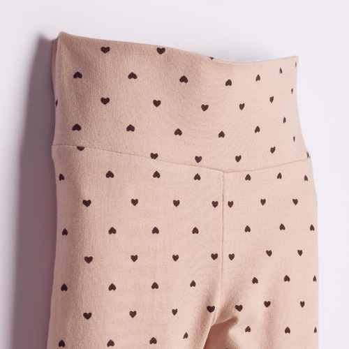 226201 Nicol HANIA Mädchen Baumwollleggings beige mit Herzchen