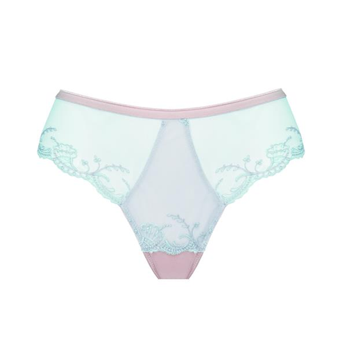 Stringi Francesca Unikat – kobiece, koronkowe, pastelowy kolor