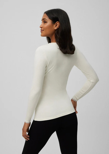 Ysabel Mora Damen-Thermo-T-Shirt 70018 Panacotta – warm, atmungsaktiv, mit Spitze und langen Ärmeln