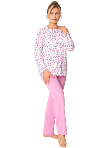 Damen Pyjama Maria III 202 Martel 34– 100% Baumwolle | Zum Knöpfen | Langarm & Lange Hose | Komfort & zeitlose Eleganz