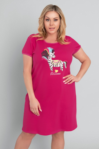 Verrücktes kurzärmeliges Nachthemd Italian Fashion - karmesinrot 