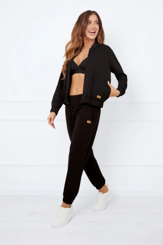 Caro Damen-Bomberjacke Italian Fashion - schwarz