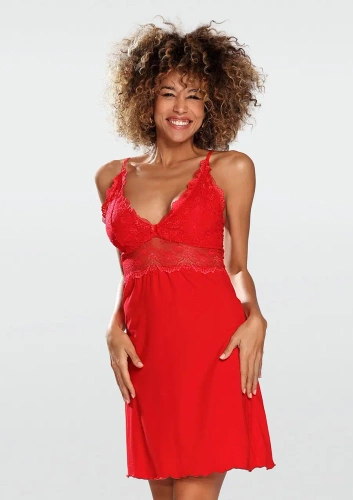 Pia DKaren Damennachthemd - Rot