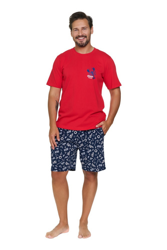 Herren-Pyjama Doctor Nap 7553 Sunny Coast aus Baumwolle mit kurzen Hosen