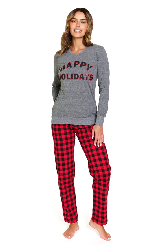 Damenpyjama 7343 Dunkelgrau Doctor Nap – 100 % Baumwolle