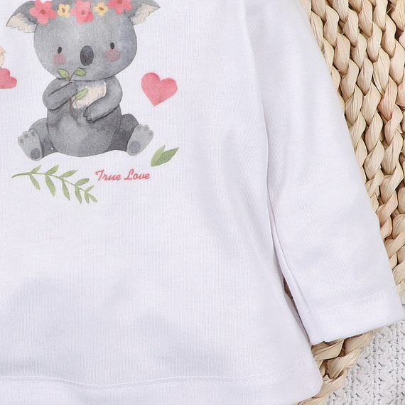 Nini Baby-Bluse Sweet Koala 100% Bio-Baumwolle – Hergestellt in Polen