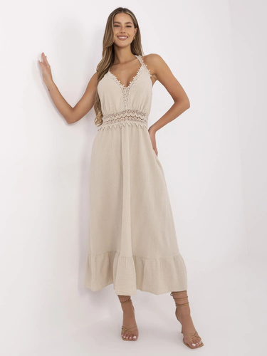 MI-SK-88573.83 Damen-Paris-Kleid – Beige