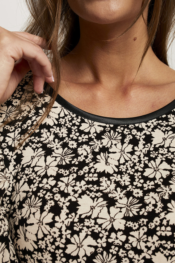 Guyana Damen Langarm Nachthemd Italian Fashion - Druck