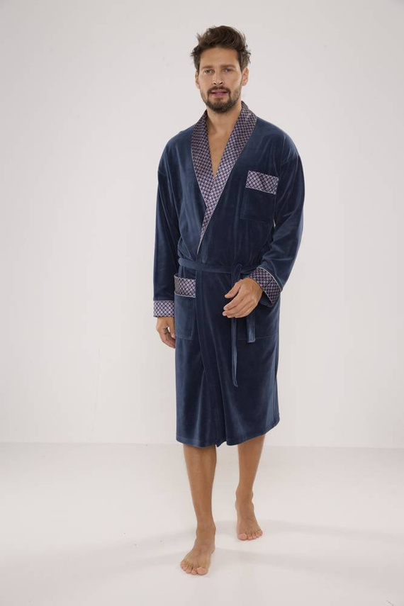 773 Bonjour forex Bademantel für Männer - Denim