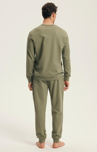 43484 Your Homewear Henderson Militärpyjama für Herren – Baumwolle, lange Ärmel, Hose
