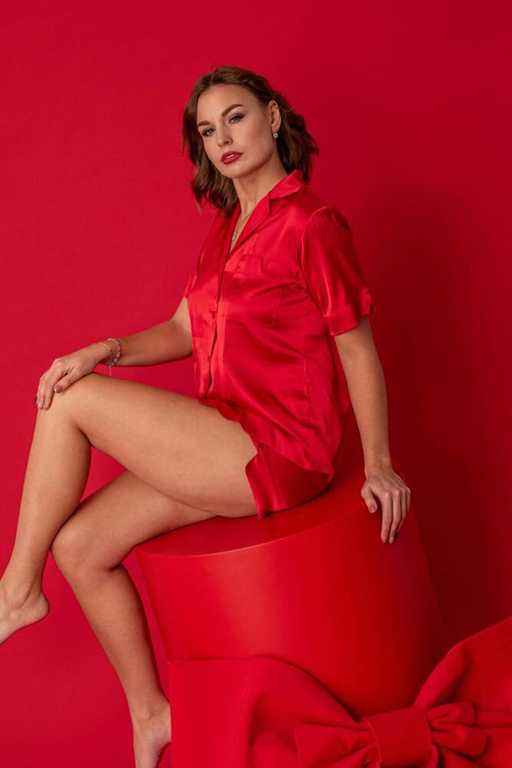 762 Cordelia Damen Pyjamahose De Lafense - rot