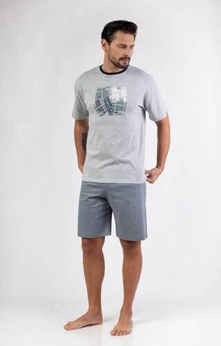 474 Regina Herrenpyjama – Grau