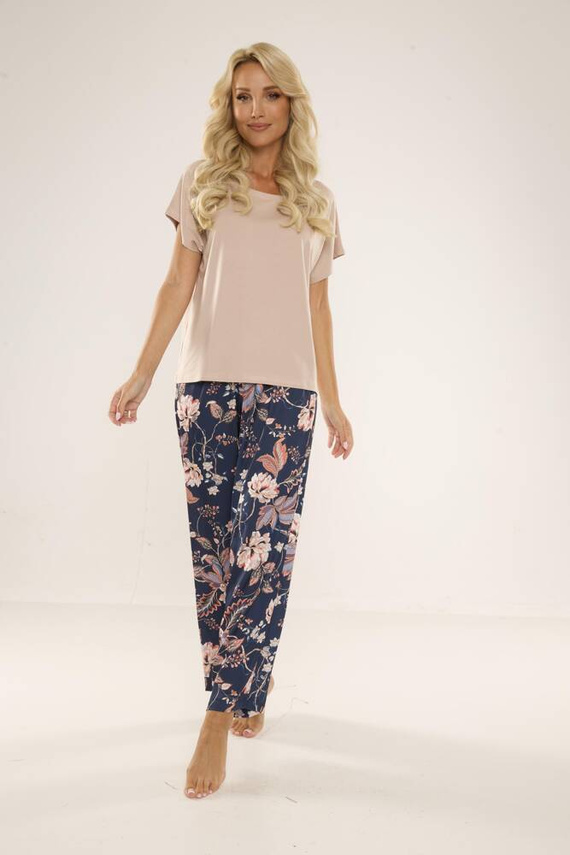 722 Lurdes Damen-Schlafanzug De Lafense - navy blau