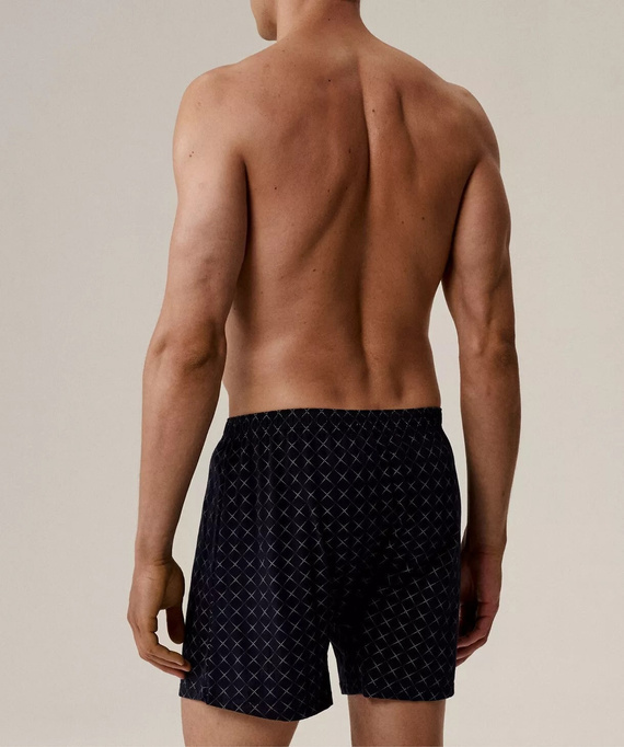 Atlantic Herren Boxershorts 2MBX-077 Baumwolle Marineblau-Grün – lockerer Schnitt, 2er-Pack