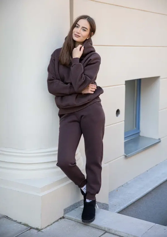 Randi Dkaren Damen-Trainingsanzug-Set – Schokolade