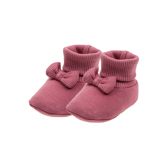 216267 Lala Nicol Jogginghose – rosa Babyschuhe mit Schleife, Größe 56-68