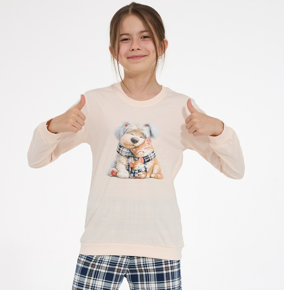 Mädchen-Pyjama Cornette Home Friends 594/203, 592/203 – 100 % Baumwolle