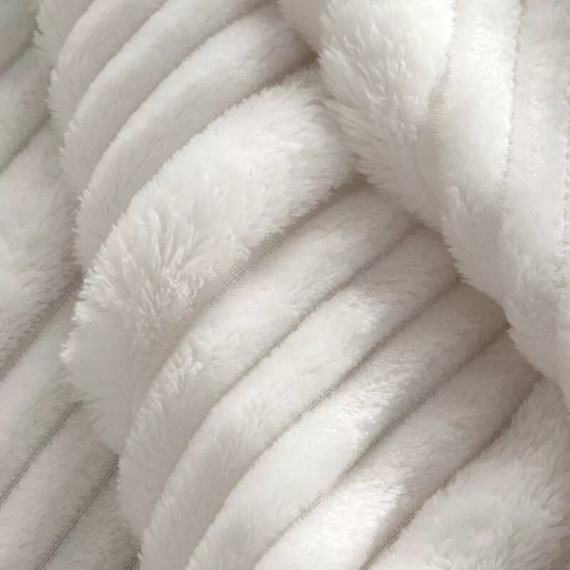 Kuscheldecke Nina 220x200 Flanell 3D weich Eurofirany 300 GSM weiß