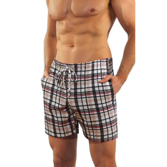 2576/53 Herren-Pyjama, kurze Ärmel, kurze Hose, Sesto Senso, beige