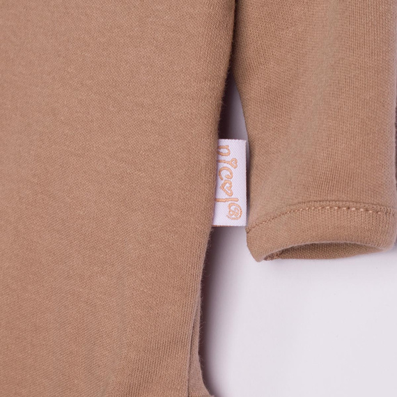 227097 Nicol BENEK Wickelbody 100% Baumwolle Braun Langarm