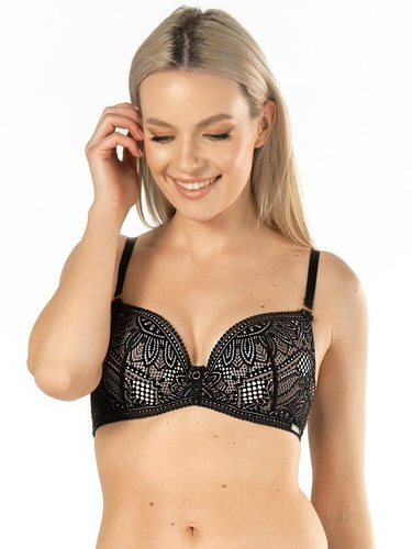 Desire Mefemi Push-up-BH – Schwarz und Beige