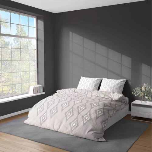 5031 Eine Detexpol-Geometrie-Mikrofaserbettwäsche, Puderrosa