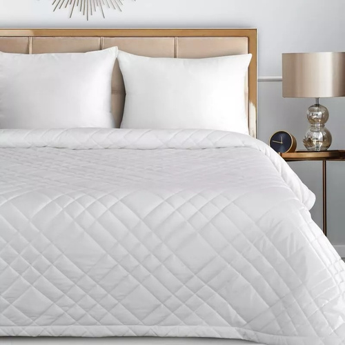 Ria 6 Dekorative Samt-Tagesdecke Eurocurtains weiß