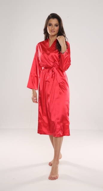 798 Klassischer Forex Damenbademantel - rot