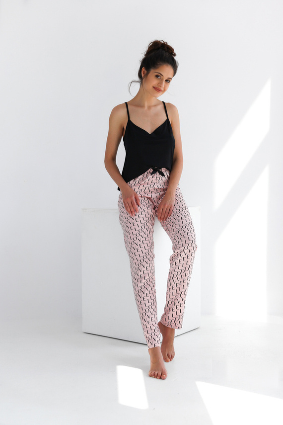 Paula Sensis Damen Schlafanzug - schwarz