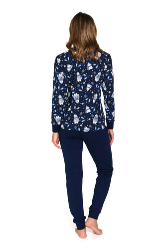 5272 Doctor Nap Damenpyjama – Cozy Bear, Baumwolle, lange Ärmel und Hose