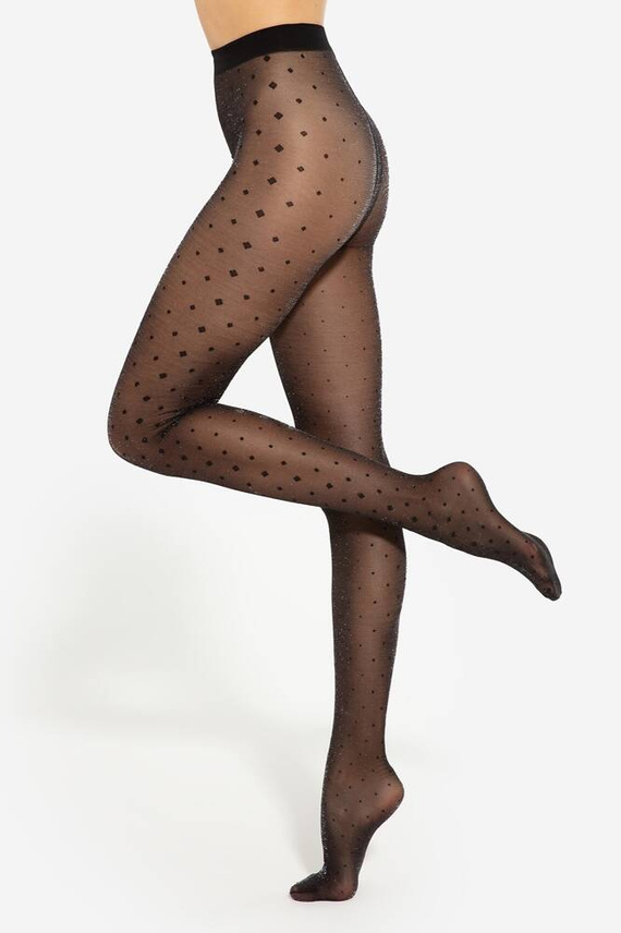 Silver Party Modell 14 20 den Gatta Strumpfhose – Nero-Silber