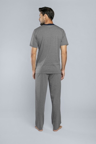 Profit Herrenpyjama mit kurzen Ärmeln, lange Hose Italian Fashion - ¶r.melanż