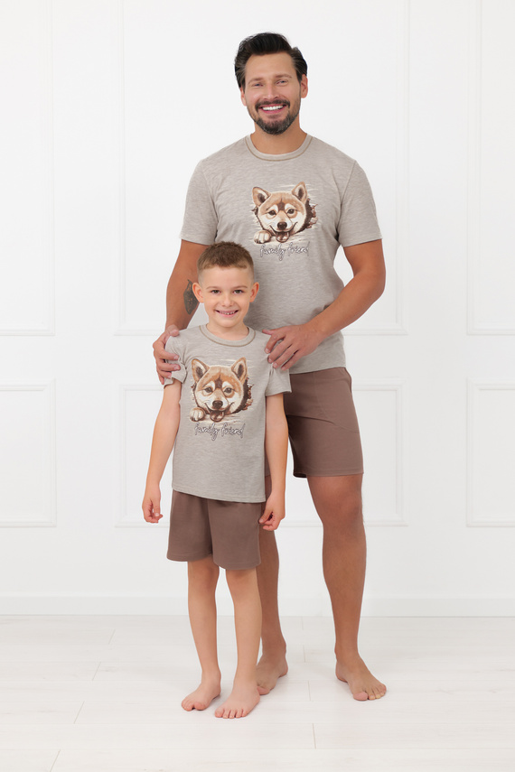 Jungen Pyjama Shiba Italian Fashion 100% Baumwolle Shorts