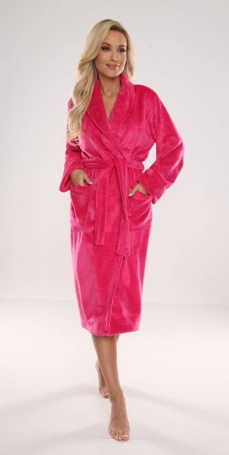 628 Abigail Long Forex Damen Bademantel - Himbeere